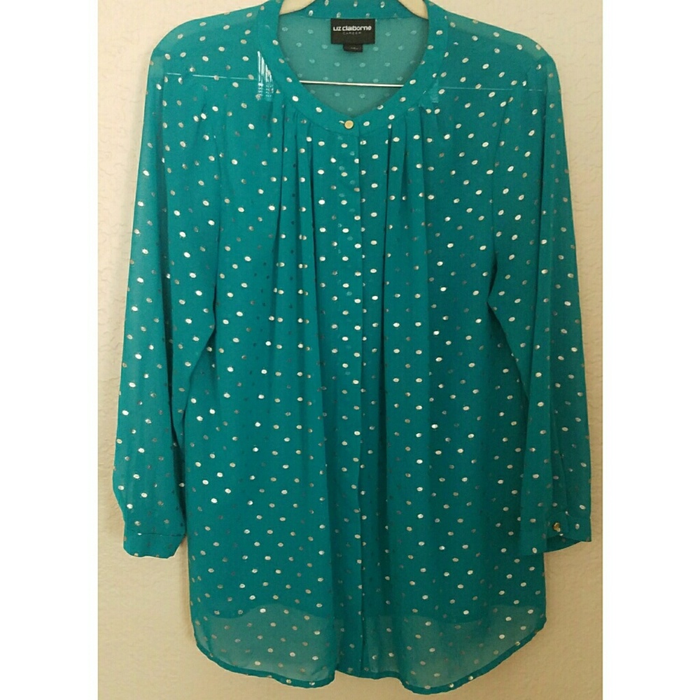 Liz Claiborne Green Blouse